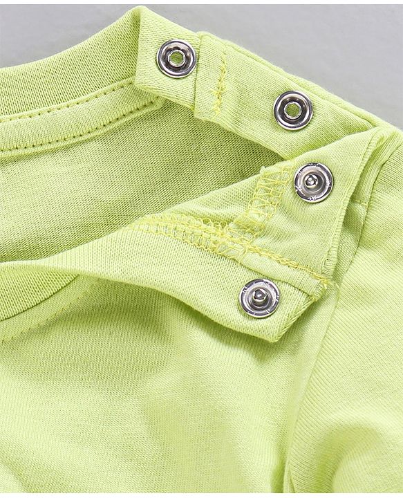 Babyhug Full Sleeves T-Shirt Bear Print - Lime