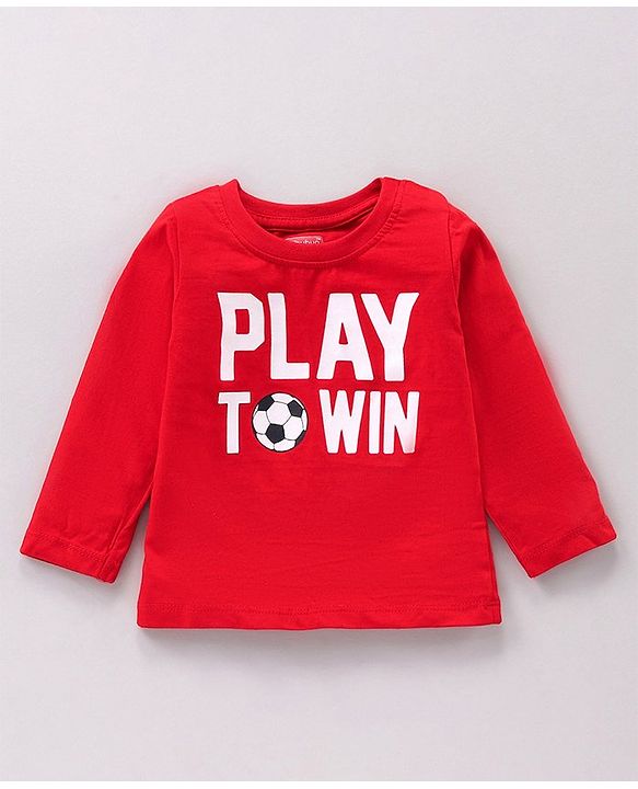 Babyhug Full Sleeves Tees Text Print Pack of 5 - Multicolor