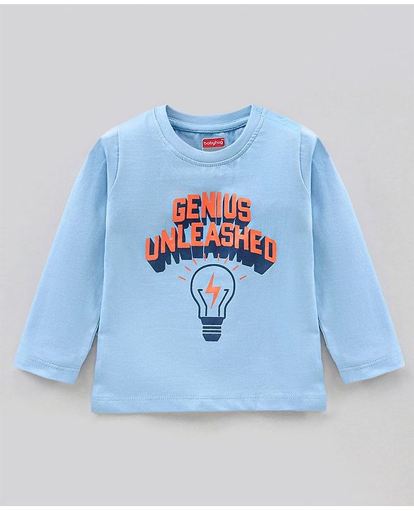 Babyhug Full Sleeves Cotton T-Shirts Printed Pack of 5- Multicolor