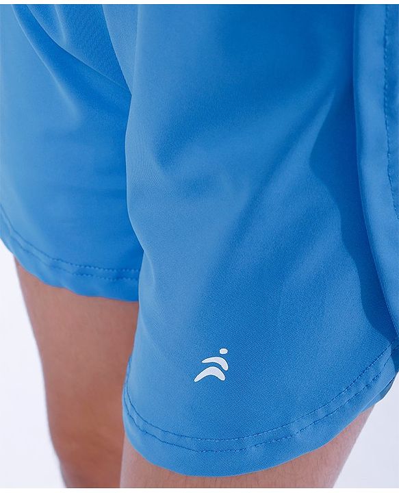 Pine Active High stretch Lycra Shorts Solid with Inner Tights - Blue