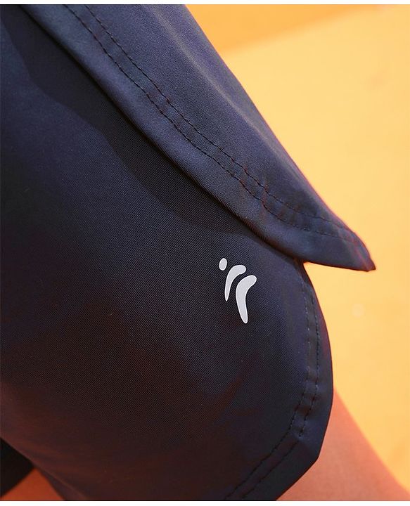 Pine Active High stretch Lycra Shorts Solid with Inner Tights - Navy