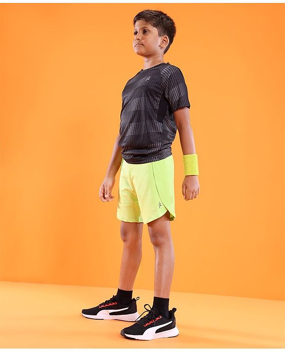 Pine Active High stretch Solid Shorts with Inner Tights - Neon Green