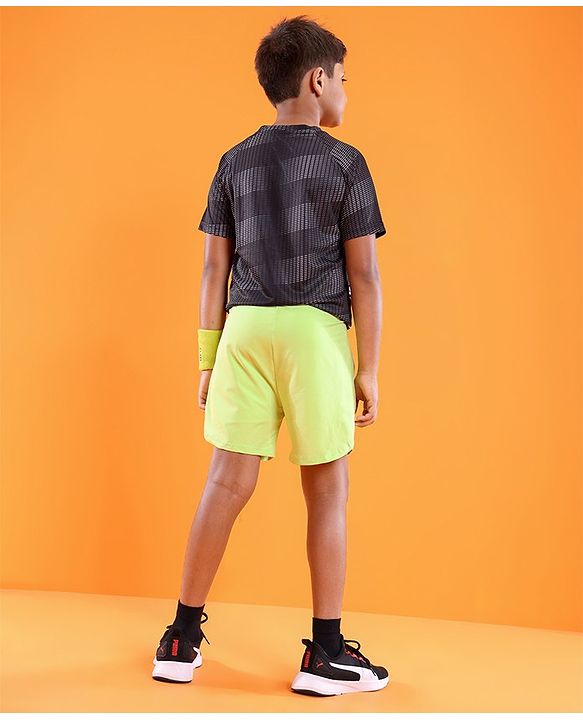 Pine Active High stretch Solid Shorts with Inner Tights - Neon Green