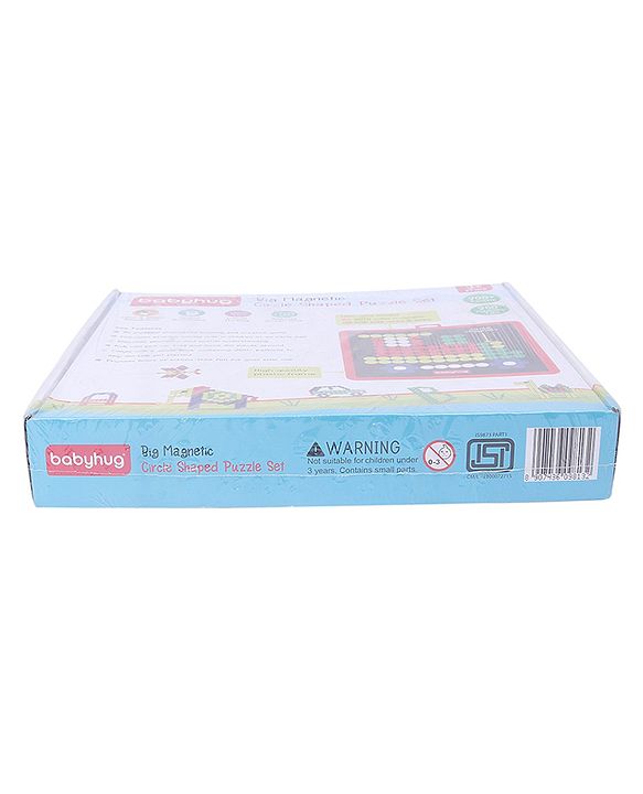 Babyhug Jumbo Magnetic Circle Puzzle Set With 250 Magnetic Tiles| Playset With Write & Wipe Feature with 200+ Patterns| 1 Sketch Pen and Duster Learning and Educational Toy for 4-6 Years Kids| Gifting Toy| BIS Certified