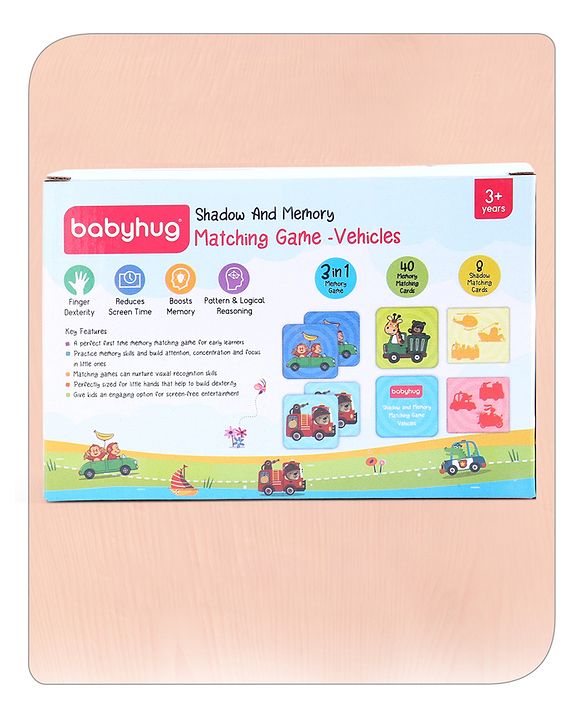 Babyhug Shadow and Memory Matching Game Vehicles - 48 Pieces & 4 Shadow card