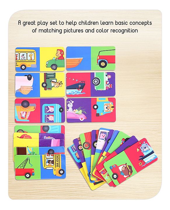 Babyhug Domino Double Sided Puzzle Set of Vehicles - 30 Pieces
