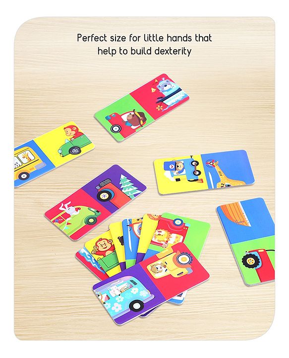 Babyhug Domino Double Sided Puzzle Set of Vehicles - 30 Pieces