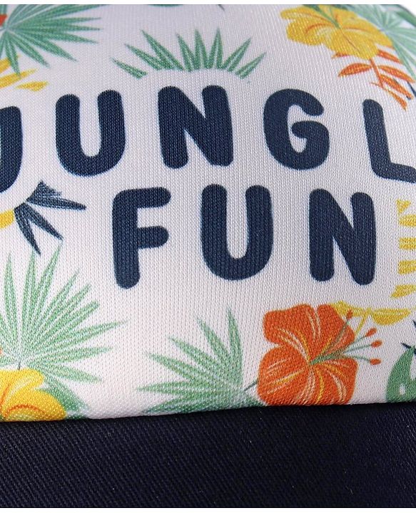 Babyhug Summer Cap Jungle Print Multicolour - Diameter 14 cm