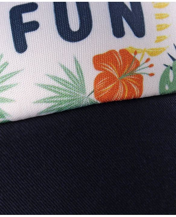 Babyhug Summer Cap Jungle Print Multicolour - Diameter 14 cm