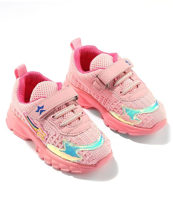 Cute Walk by Babyhug Velcro Closure Sneakers - Pink
