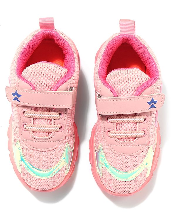 Cute Walk by Babyhug Velcro Closure Sneakers - Pink