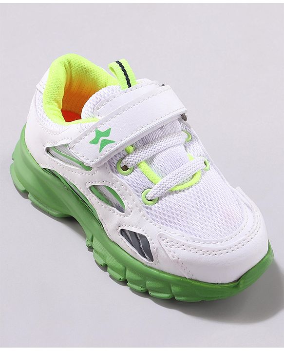 Cute Walk by Babyhug Solid Sneakers with Velcro Closure - Green