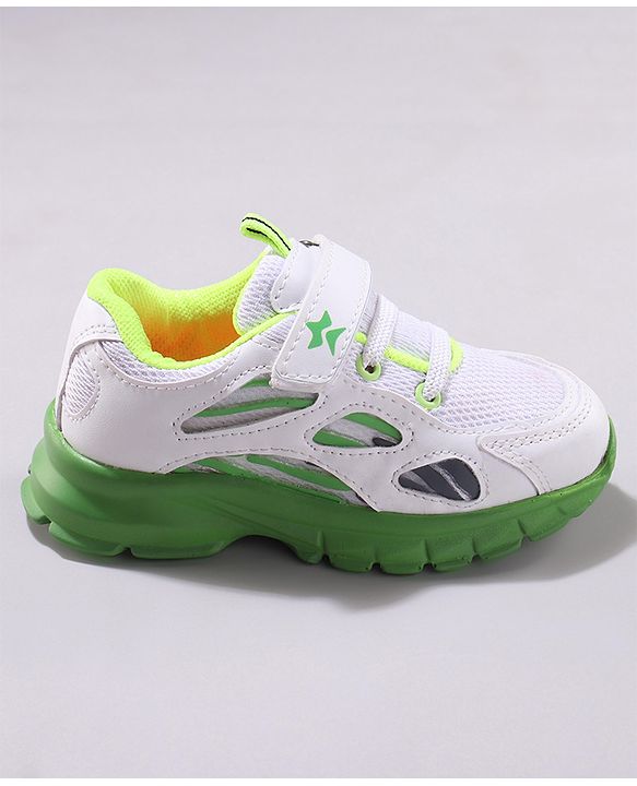 Cute Walk by Babyhug Solid Sneakers with Velcro Closure - Green