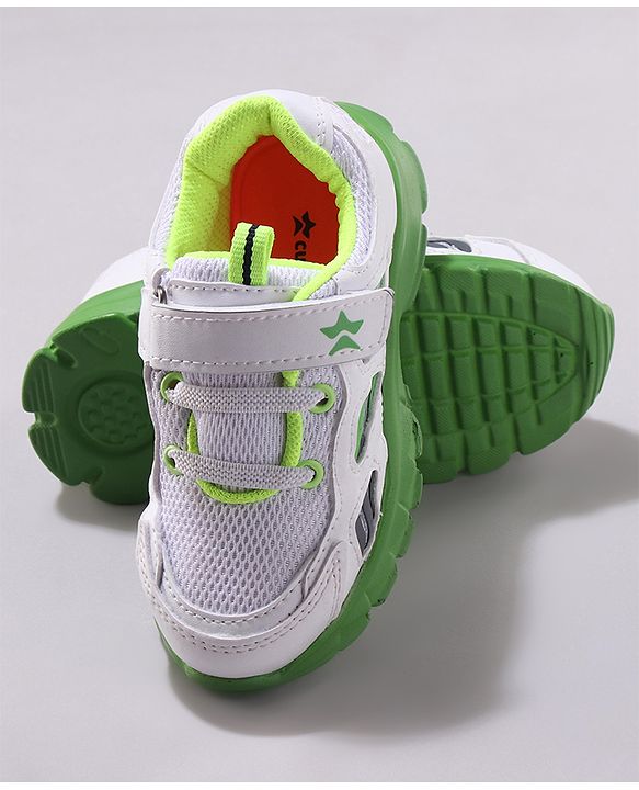Cute Walk by Babyhug Solid Sneakers with Velcro Closure - Green