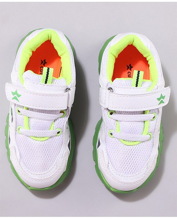 Cute Walk by Babyhug Solid Sneakers with Velcro Closure - Green