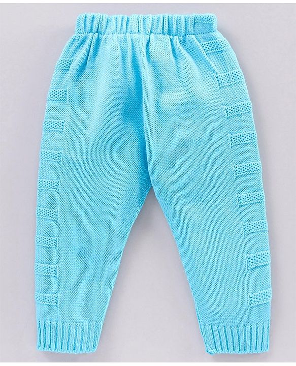Babyhug Full Sleeves Sweater & Pyjama Set Printed - Blue