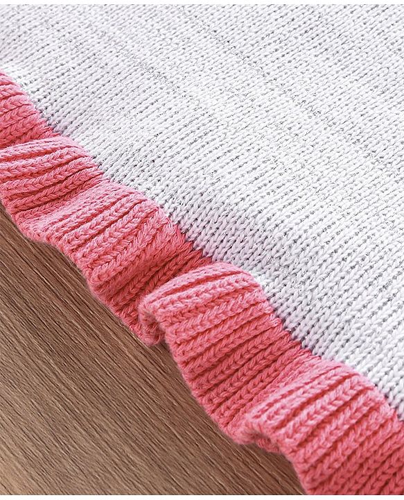 Babyhug Full Sleeves Fair Isle Sweater - Pink