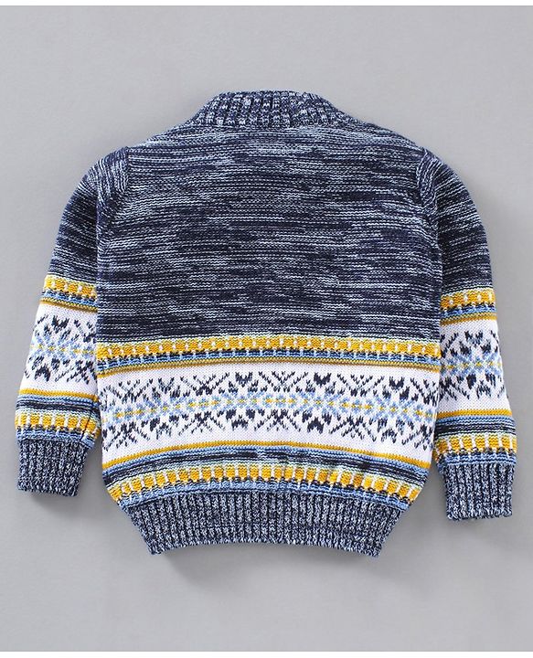 Babyhug Full Sleeves Stripes Pullover - Navy