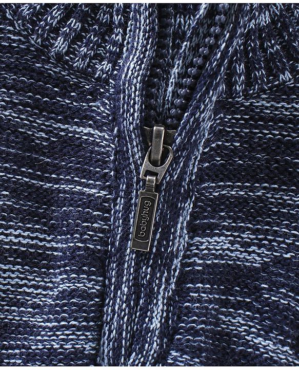 Babyhug Full Sleeves Stripes Pullover - Navy