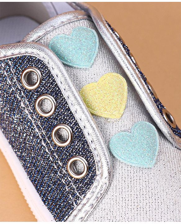 Cute Walk by Babyhug Casual Shoes Heart Applique - Blue