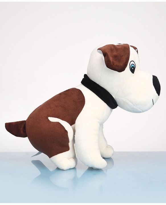 Babyhug Dog Soft Toy White and Brown - Height 35 cm
