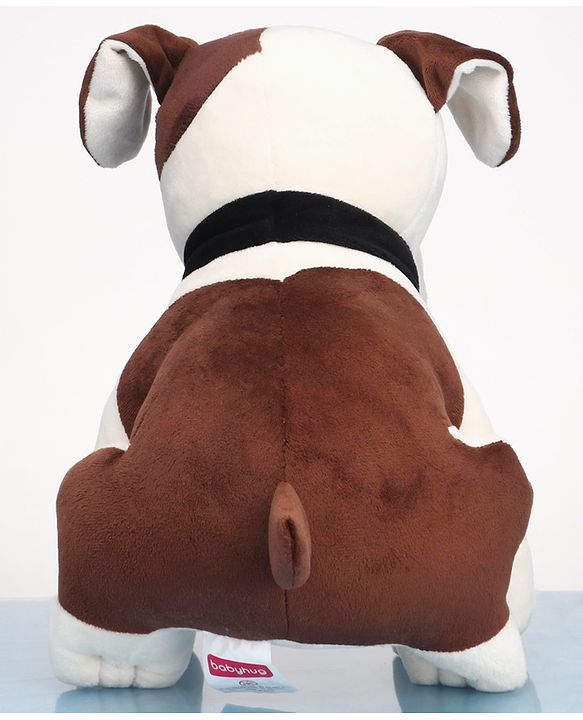 Babyhug Dog Soft Toy White and Brown - Height 35 cm