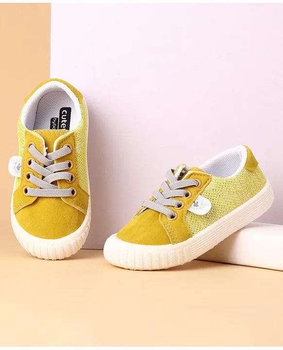 Buy Cute Walk by Babyhug Lace Up Casual Shoes Solid Yellow for Boys  (6-9Months) Online, Shop at FirstCry.com - 11250364