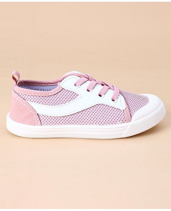 Cute Walk by Babyhug Lace Up Casual Shoes Solid- Pink