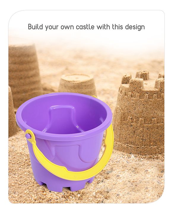 Babyhug 9 Pcs Beach Toys for Toddlers | Durable Sand Kit Play Set with Bucket, Shovels & Molds | Outdoor Summer Fun & Creative Play | Perfect for Beach & Gardening | Multicolor | BIS Certified