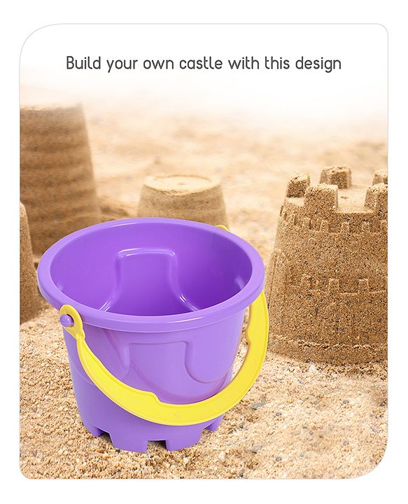 Babyhug 9 Pcs Beach Toys for Toddlers | Durable Sand Kit Play Set with Bucket, Shovels & Molds | Outdoor Summer Fun & Creative Play | Perfect for Beach & Gardening | Multicolor | BIS Certified