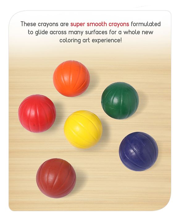 Babyhug My First Super Ball Crayons  - Pack of 6
