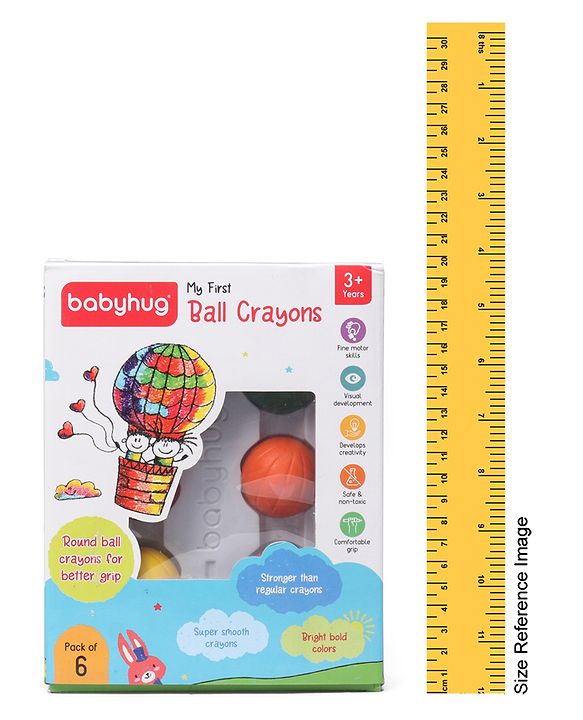 Babyhug My First Super Ball Crayons  - Pack of 6
