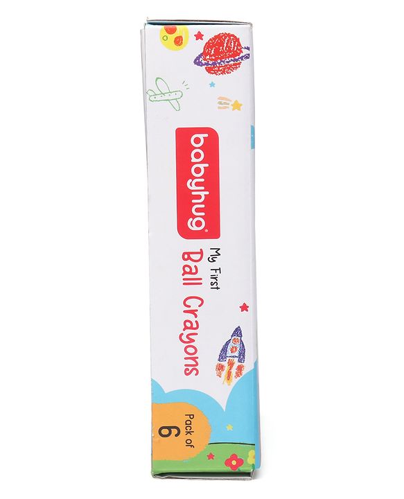 Babyhug My First Super Ball Crayons  - Pack of 6