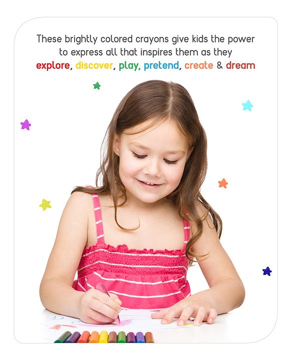 Babyhug Jumbo Triangular Crayons - 12 Shades