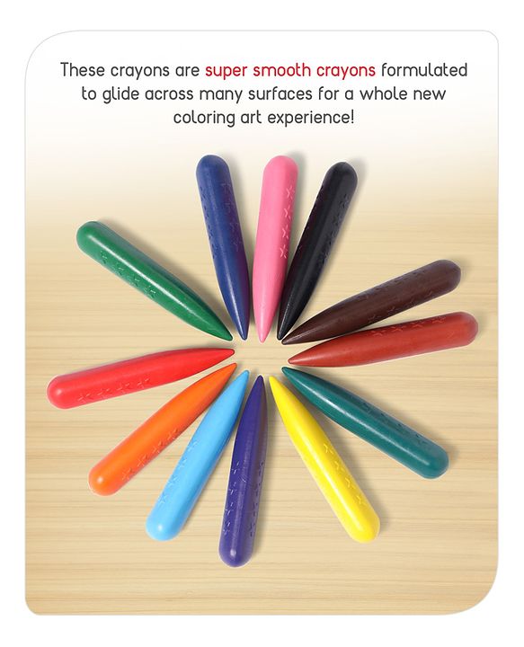 Babyhug Jumbo Triangular Crayons - 12 Shades