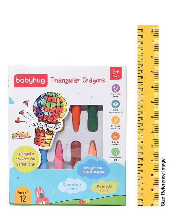 Babyhug Jumbo Triangular Crayons - 12 Shades