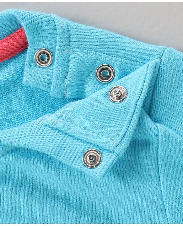 Babyhug Full Sleeves Sweatshirts Printed Pack of 2- Blue Pink