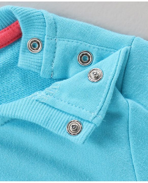 Babyhug Full Sleeves Sweatshirts Printed Pack of 2- Blue Pink