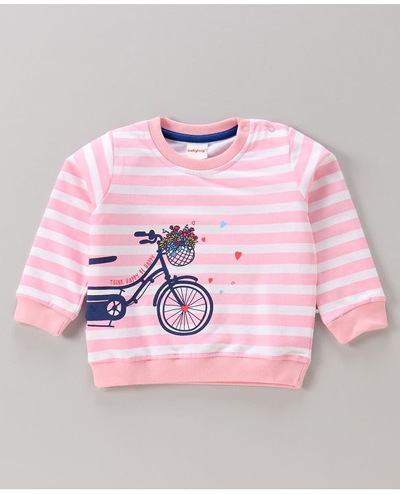 Babyhug Full Sleeves Sweatshirts Printed Pack of 2- Blue Pink