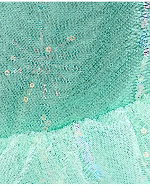 Babyhug Sleeveless Party Wear Sequinned Frock - Green