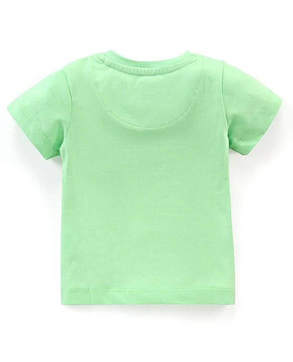 Babyhug Half Sleeves T-Shirt Giraffe Print - Green