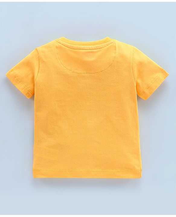 Babyhug Cotton Half Sleeves T-Shirts Wild Animal Print Pack of 5 - Blue & Orange