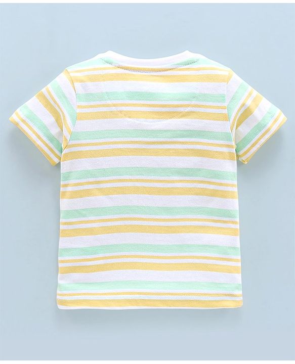 Babyhug Cotton Half Sleeves T-Shirts Wild Animal Print Pack of 5 - Blue & Orange