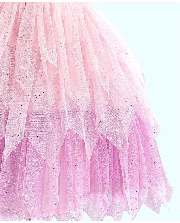 Babyhug Sleeveless Knee Length Party Wear Frock - Pink