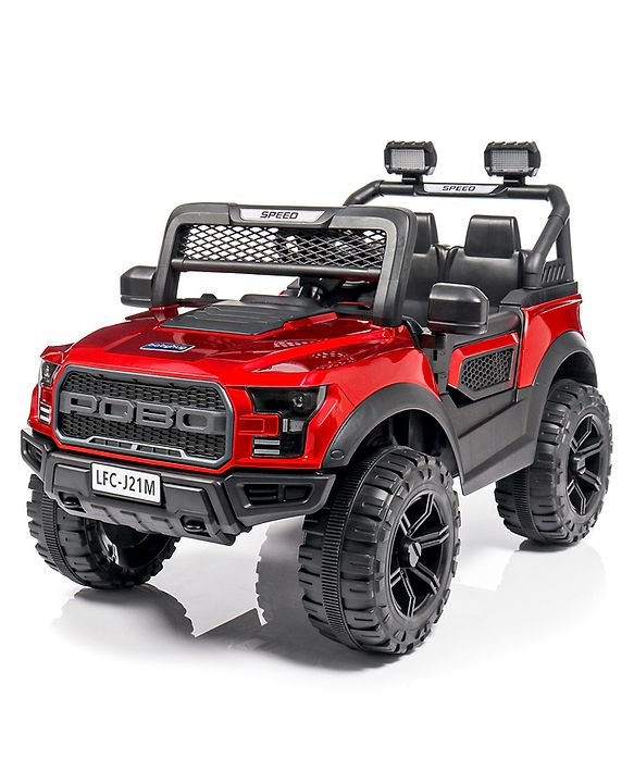 Babyhug Battery Operated Jeep With Music And Lights - Red