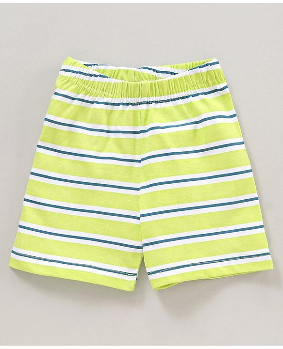 Babyhug Cotton Half Sleeves Shorts Set Placement Print - Blue Green