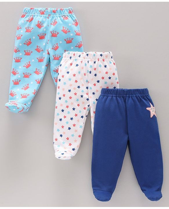 Babyhug Bootie Leggings Multiprint Pack of 3 - Multicolor