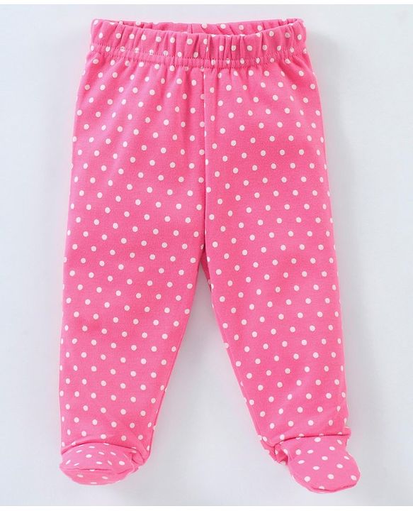 Babyhug Bootie Leggings Floral & Bear Print Pack of 3 - Pink & Purple