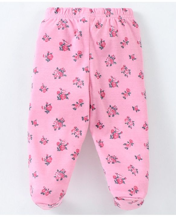 Babyhug Cotton Full Length Bootie Pant Polka Dot Print Pack Of 3 - Red Blue Pink