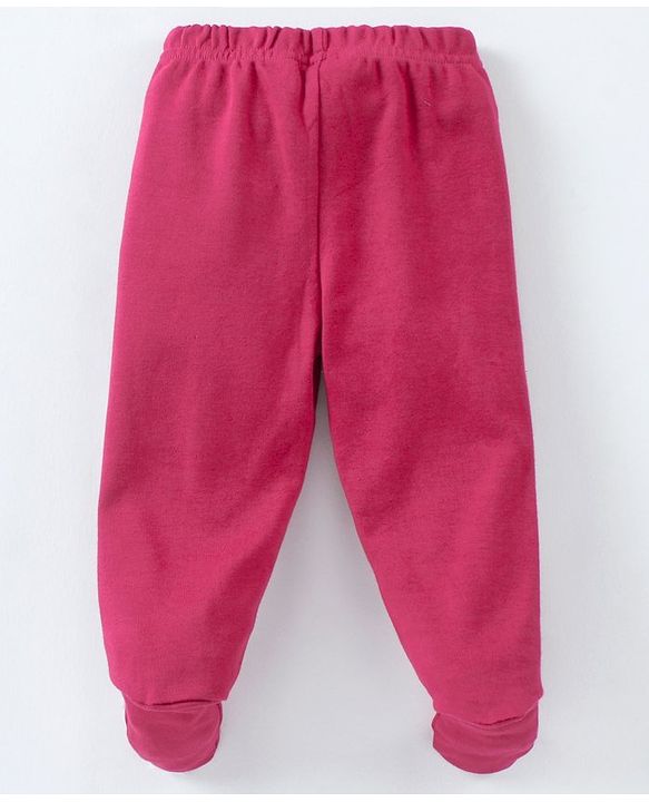 Babyhug Cotton Full Length Bootie Pant Polka Dot Print Pack Of 3 - Red Blue Pink